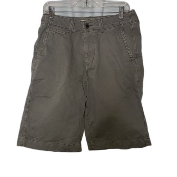 AMERICAN EAGLE OUTFITTERS Khaki Gray Longboard Shorts Mens Size 30 - Picture 1 of 7